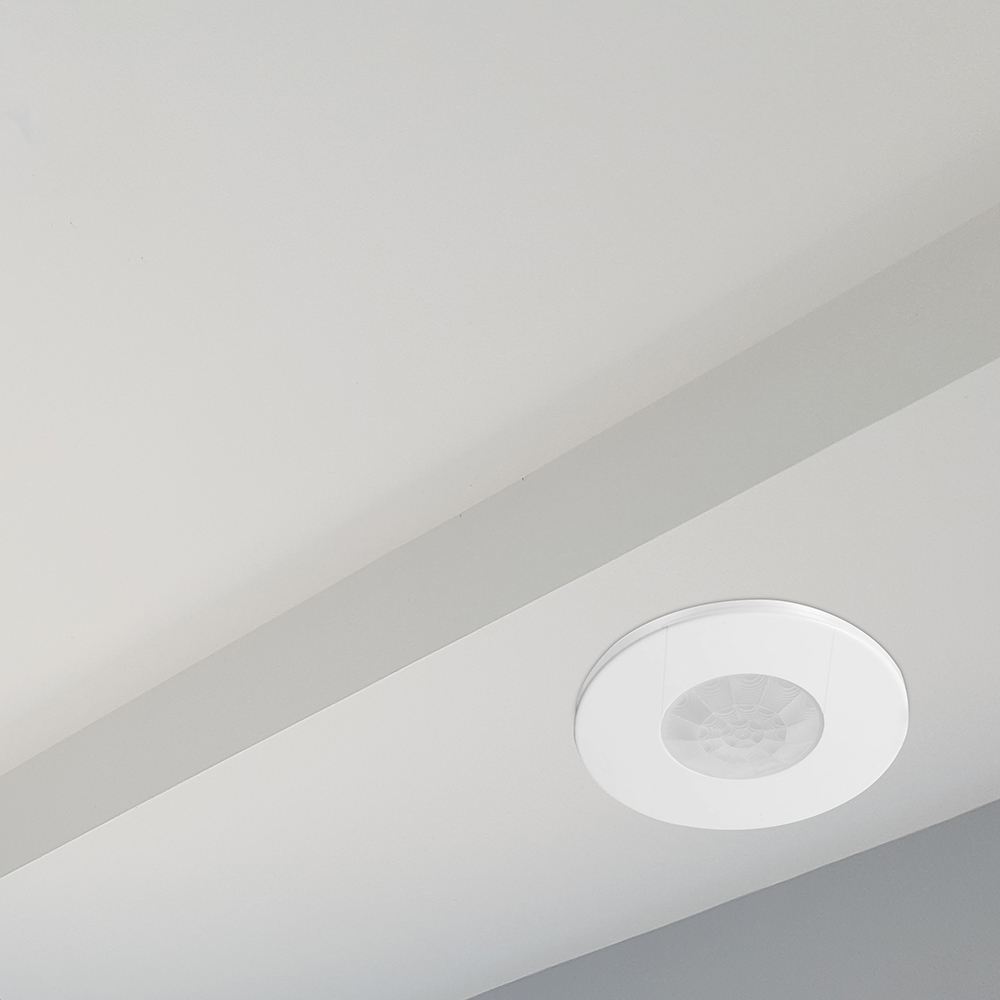 PIR Ceiling Sensor Recessed Mount White Body