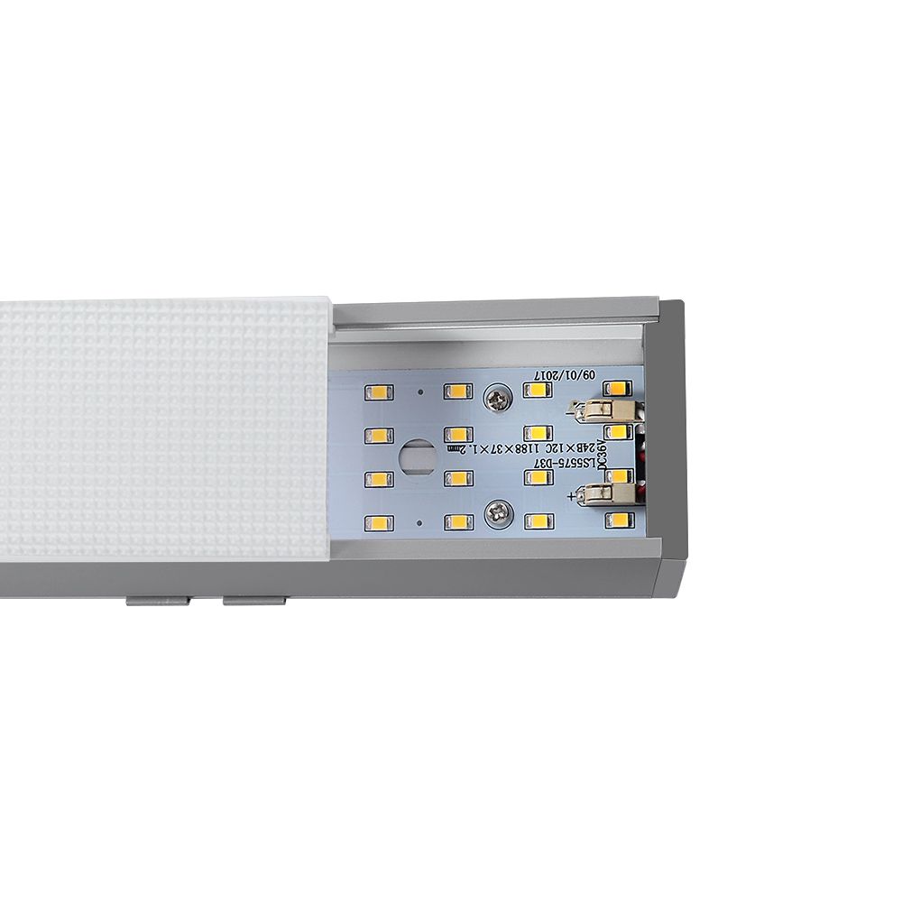 LED Linear Light SAMSUNG CHIP - 40W Hanging Suspension Silver Body 4000K 1200x50x65mm img 4