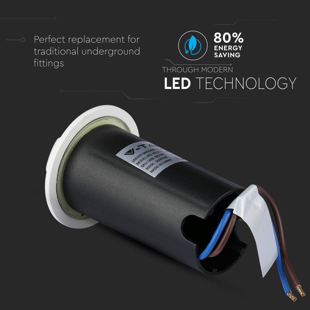 1W LED Faretto incasso pavimento Bianco 4 Way 6500K img 2