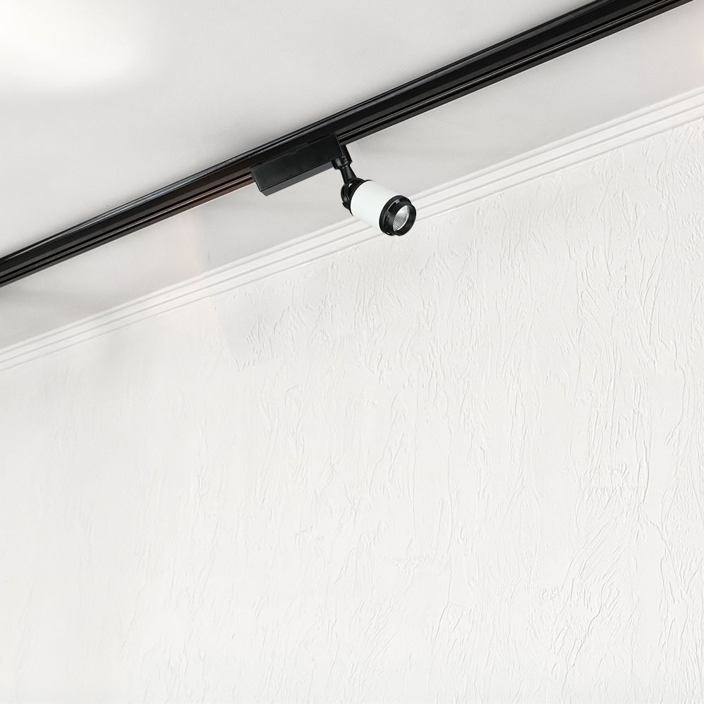 25W Proiettore a pista LED Corpo Nero/Bianco Bianco