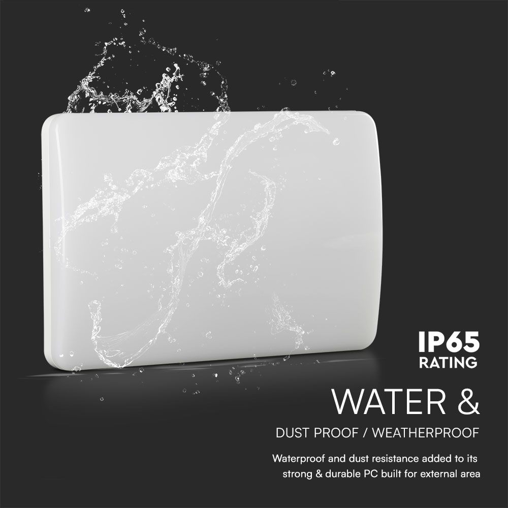 12W LED Lamp Day/Night SAMSUNG CCT 3IN1 IP65, IK10  White Body img 2