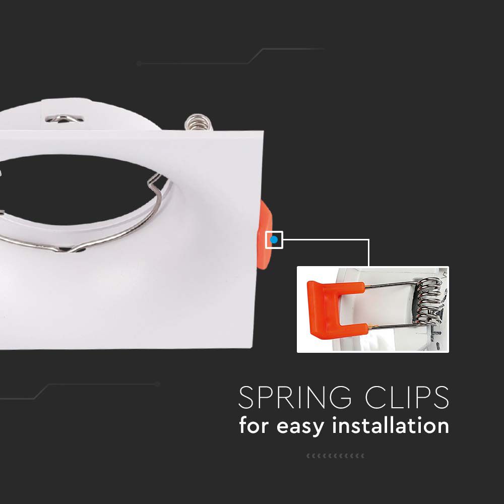 GU10 Fitting Square White img 1