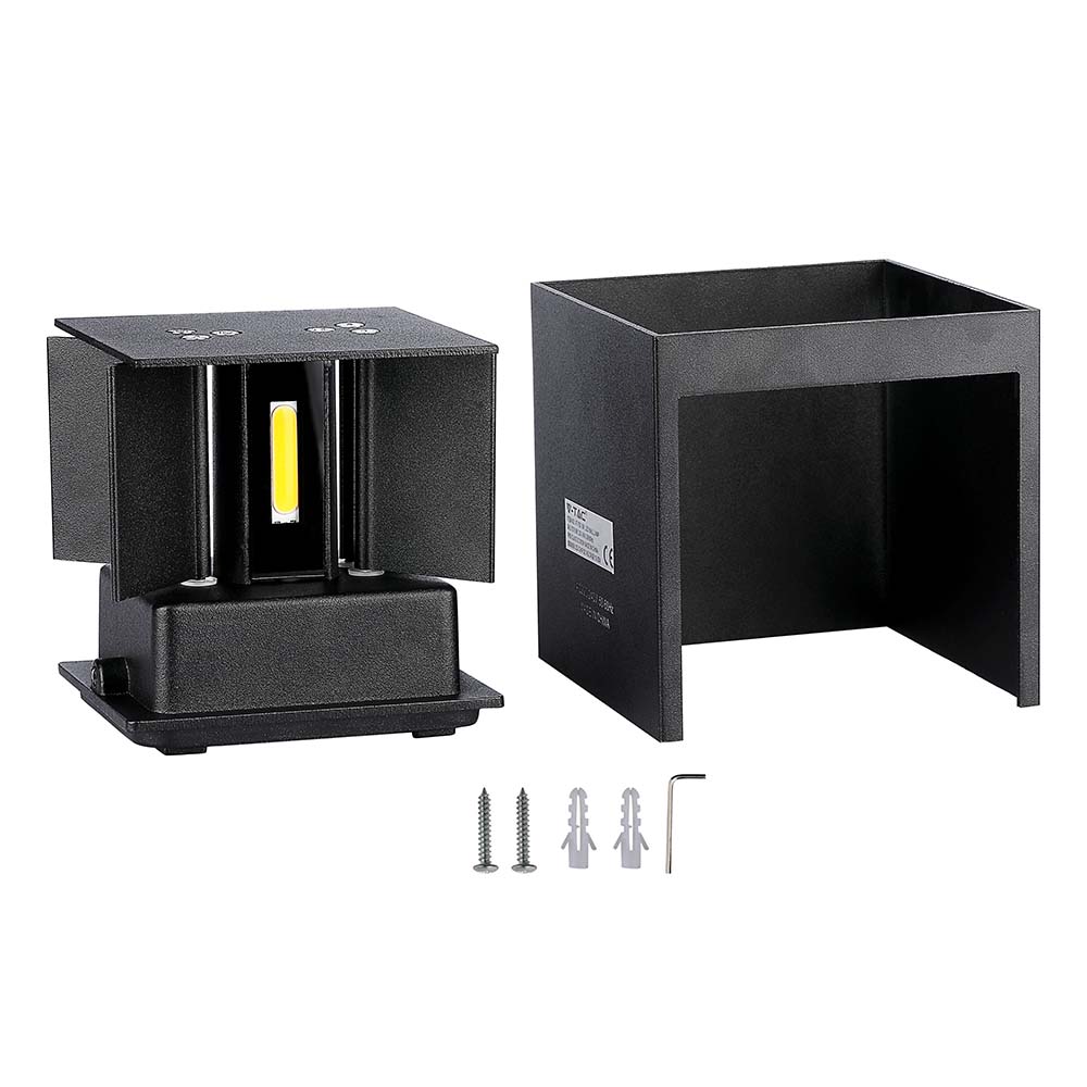 5W Wall Lamp With Bridglux Chip Black Body Square IP65 4000K img 2