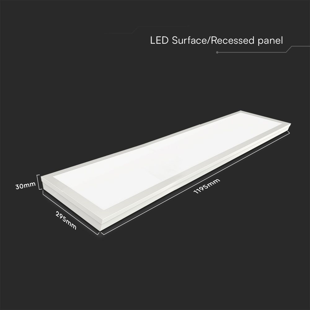 40W LED Panel SAMSUNG CHIP 1200x300 mm 2in1 6500K 6PCS/SET