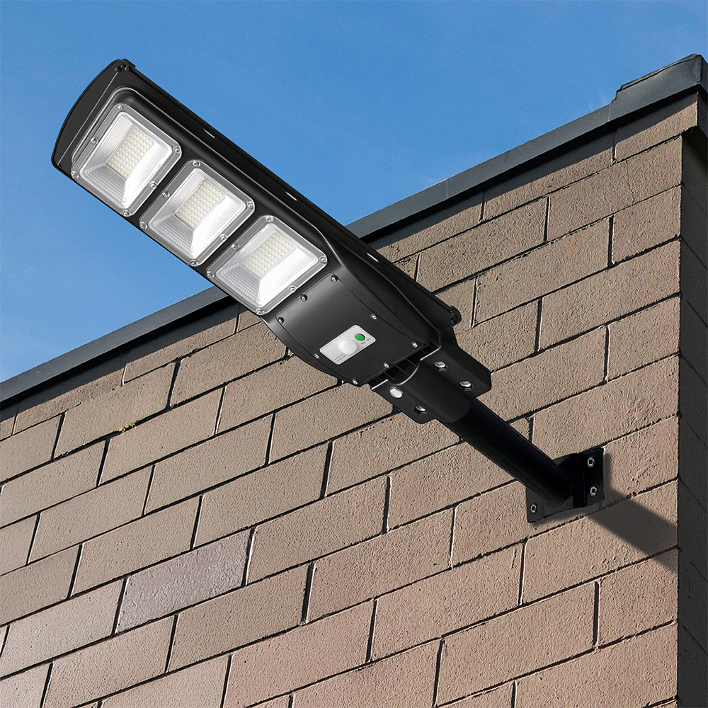 12W LED Plastic Solar Street Light 6000K Black Body img 2