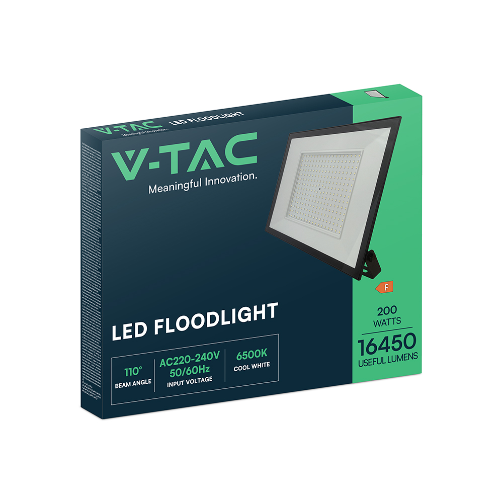 200W LED Floodlight 6400K Black Body
