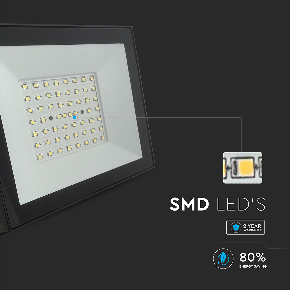 50W LED Floodlight 6500K Black Body