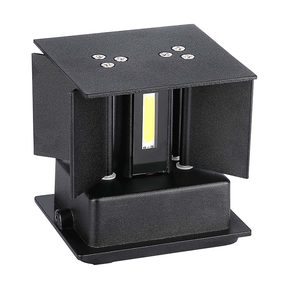 5W Wall Lamp With Bridglux Chip Black Body Square IP65 4000K img 3