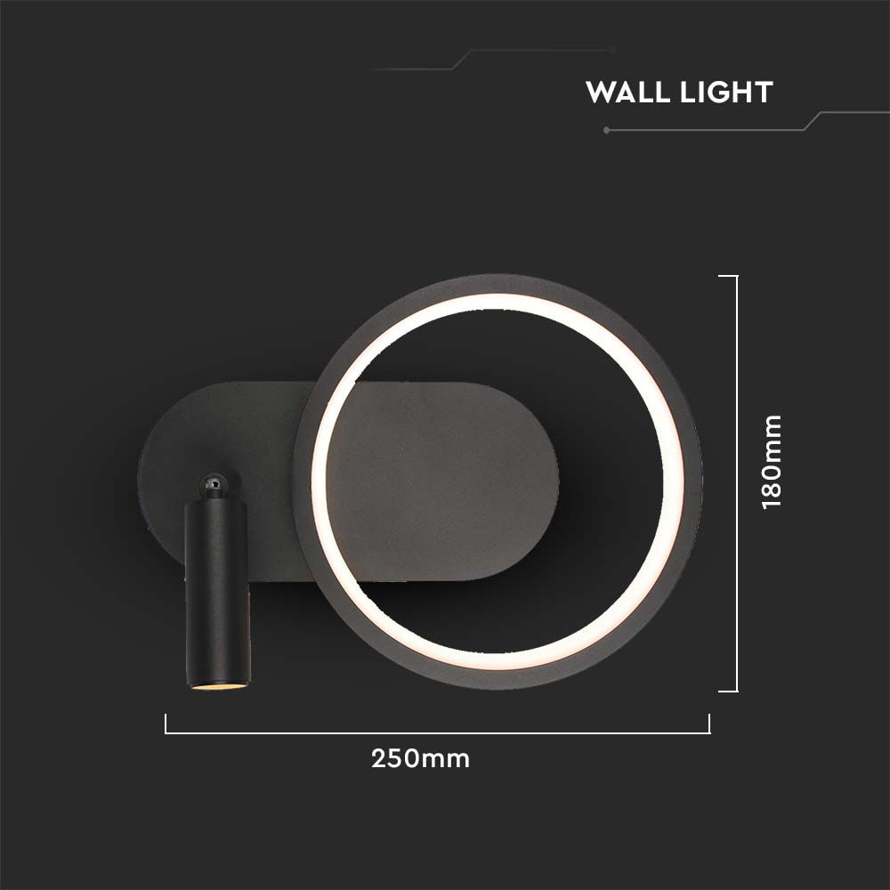 14W LED Designer Lampshade 250*100*180MM Black Body 