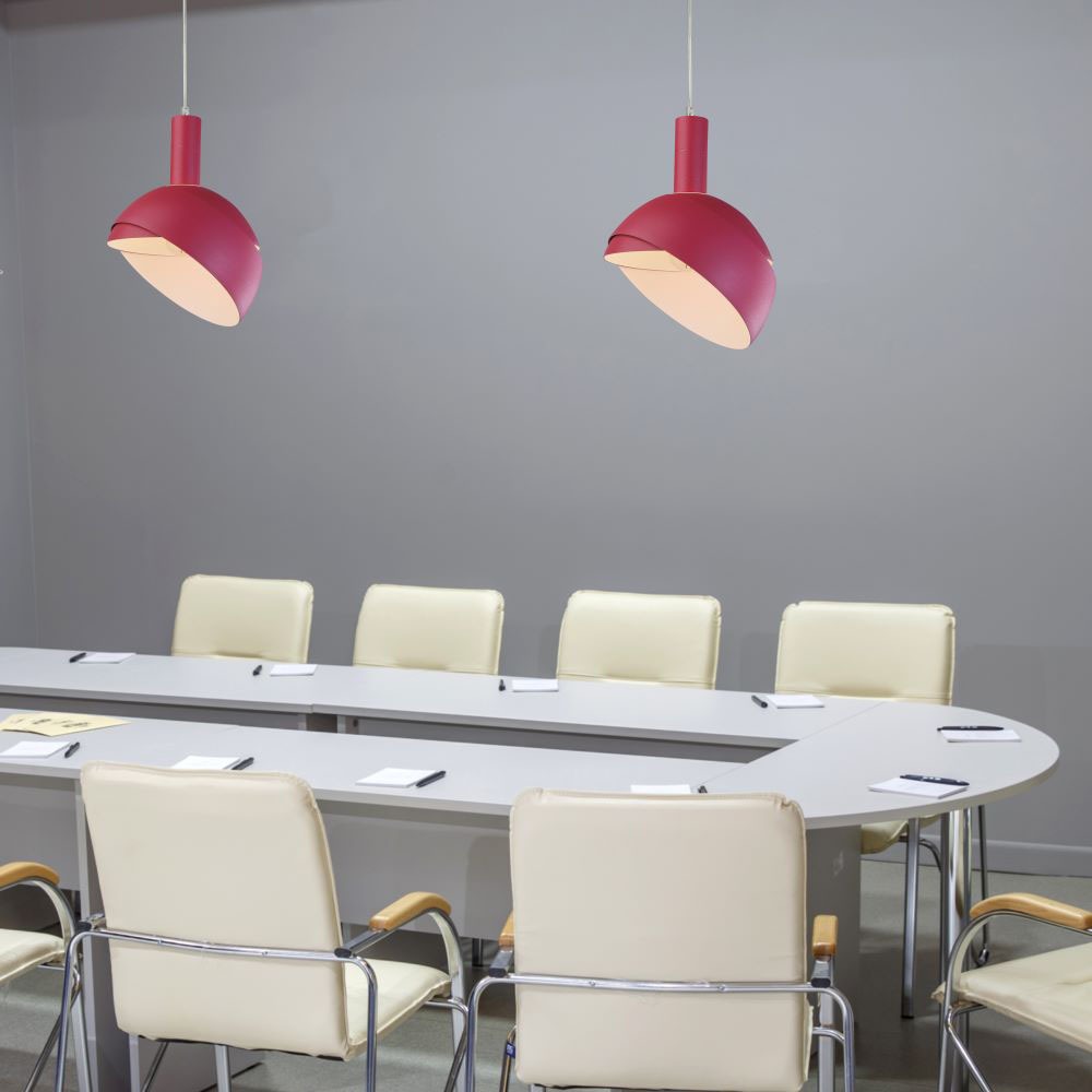 Pendente in alluminio + plastica E14 corpo Rosa img 2