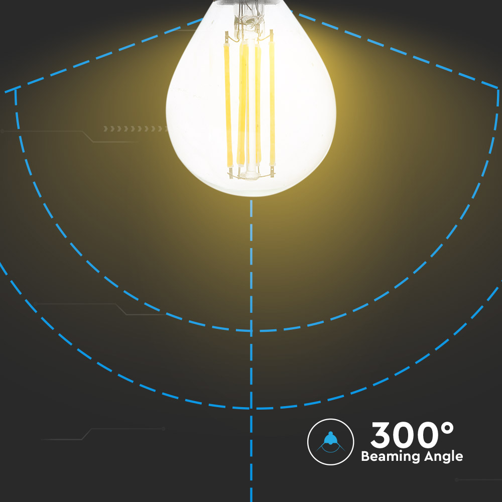 LED Bulb - 4W Filament E14 P45 Clear Cover 4500K img 1