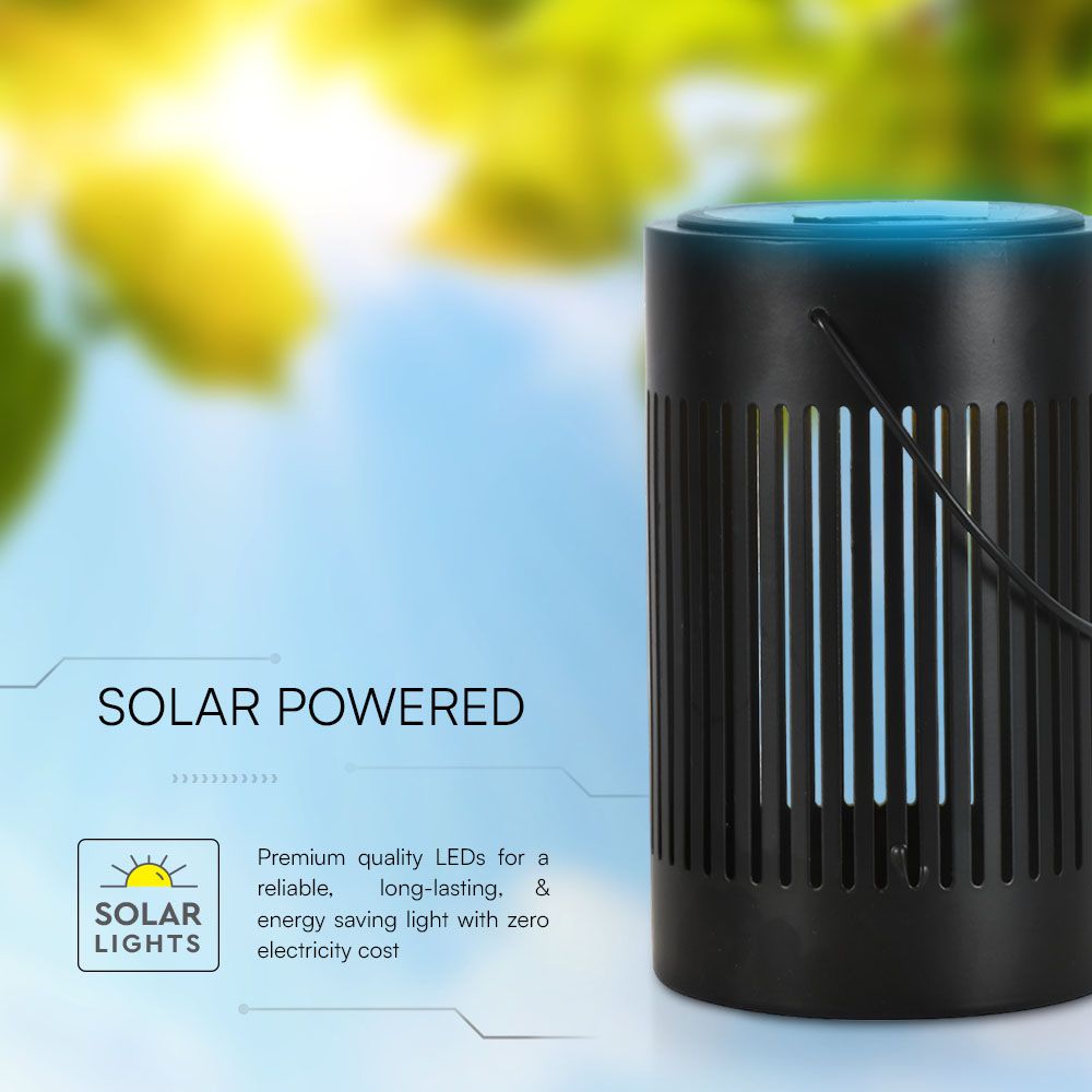 0.5W LED Solar Lamp with Handle Black img 2