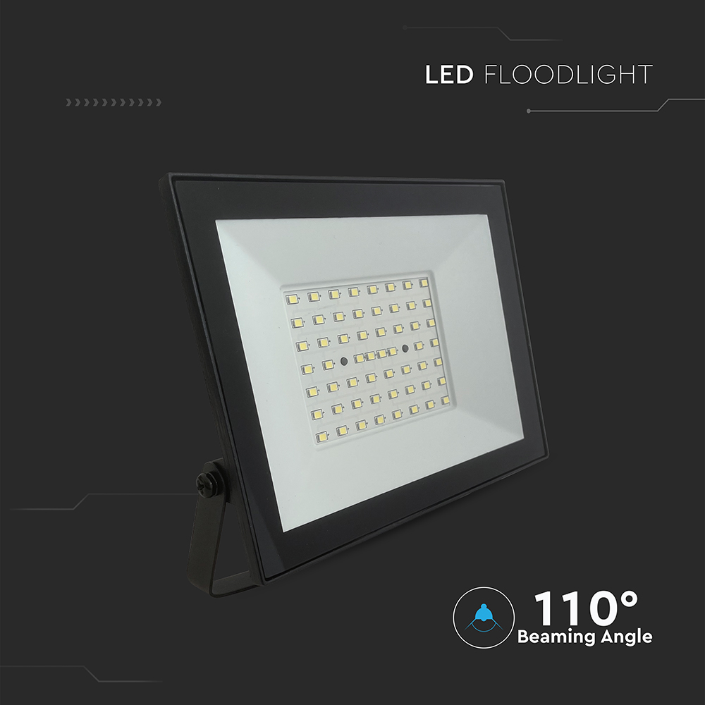 50W LED Floodlight 6500K Black Body img 2