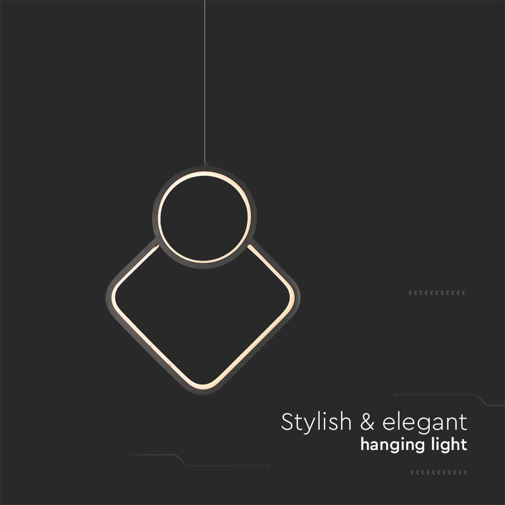 LED Designer Metal Hanging Lamp Black Body 4000K img 1