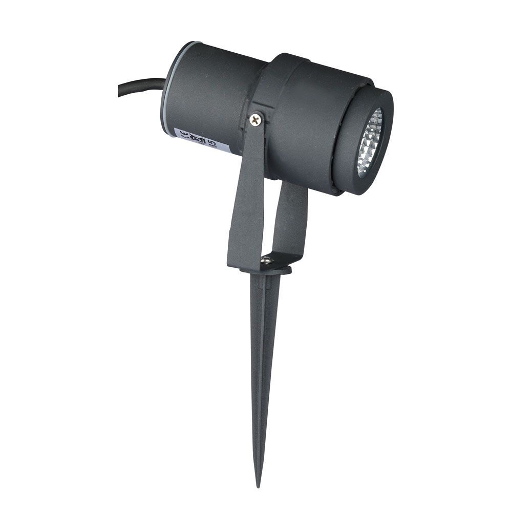 12W LED Garden Spike Lamp Grey Body 3000K img 1