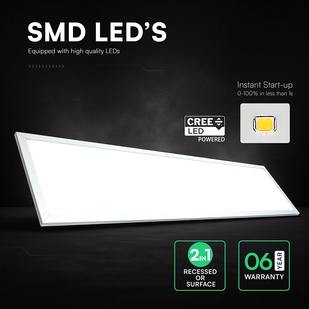 LED Panel 40W CREE CHIP 1200x300 mm 2in1 4000K 6PCS/SET img 1