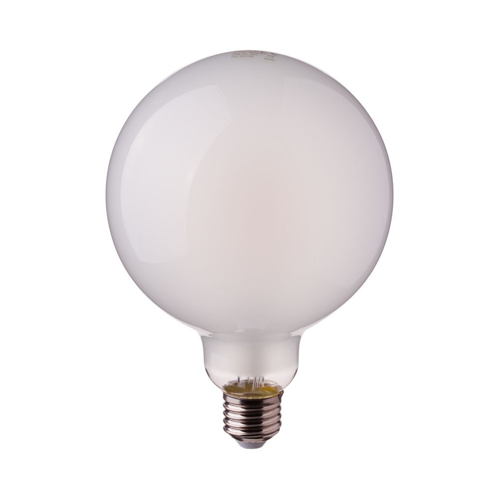 Lampadina LED 7W Filamento E27 G95 Opaco Bianco