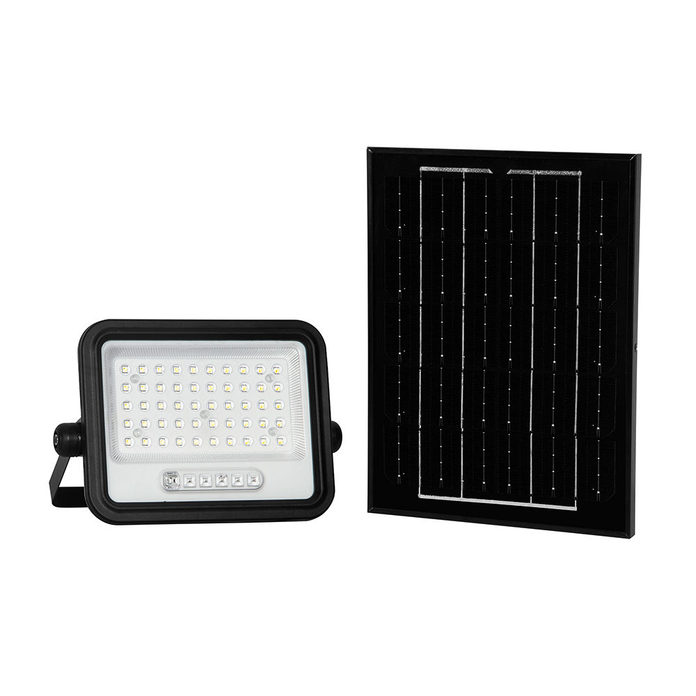 100W LED Solar Floodlight 2000K-8000K Black Body Battery Indicator