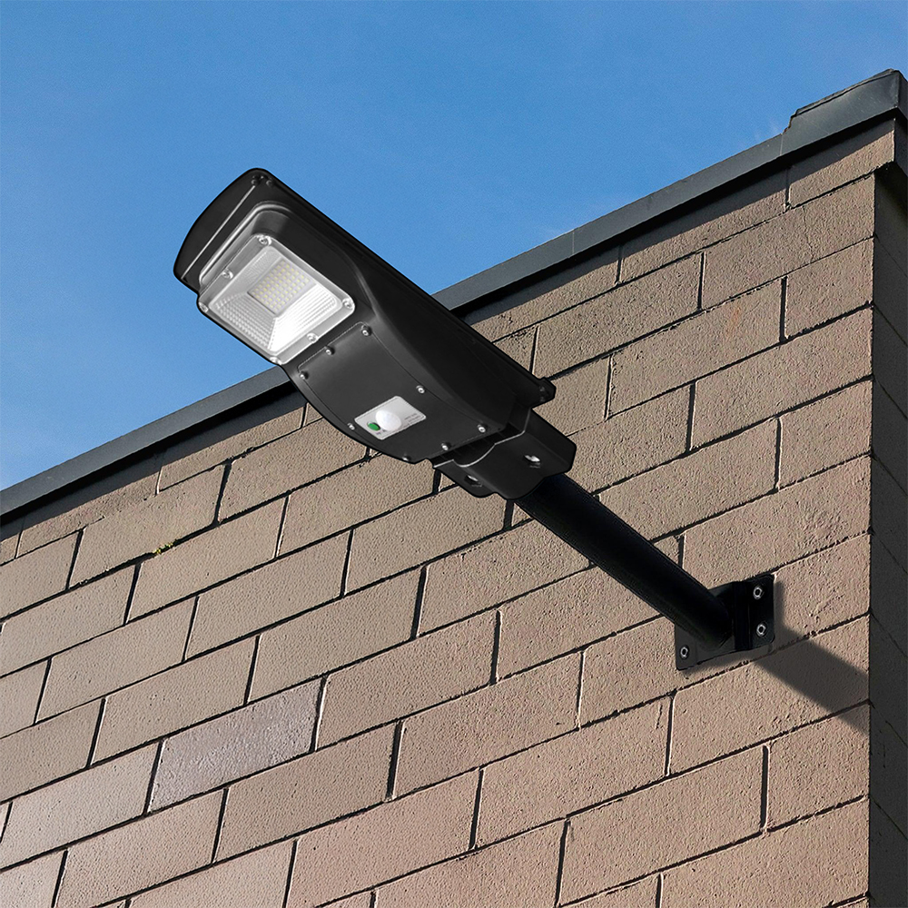 6W LED Plastic Solar Street Light 6000K Black Body img 2