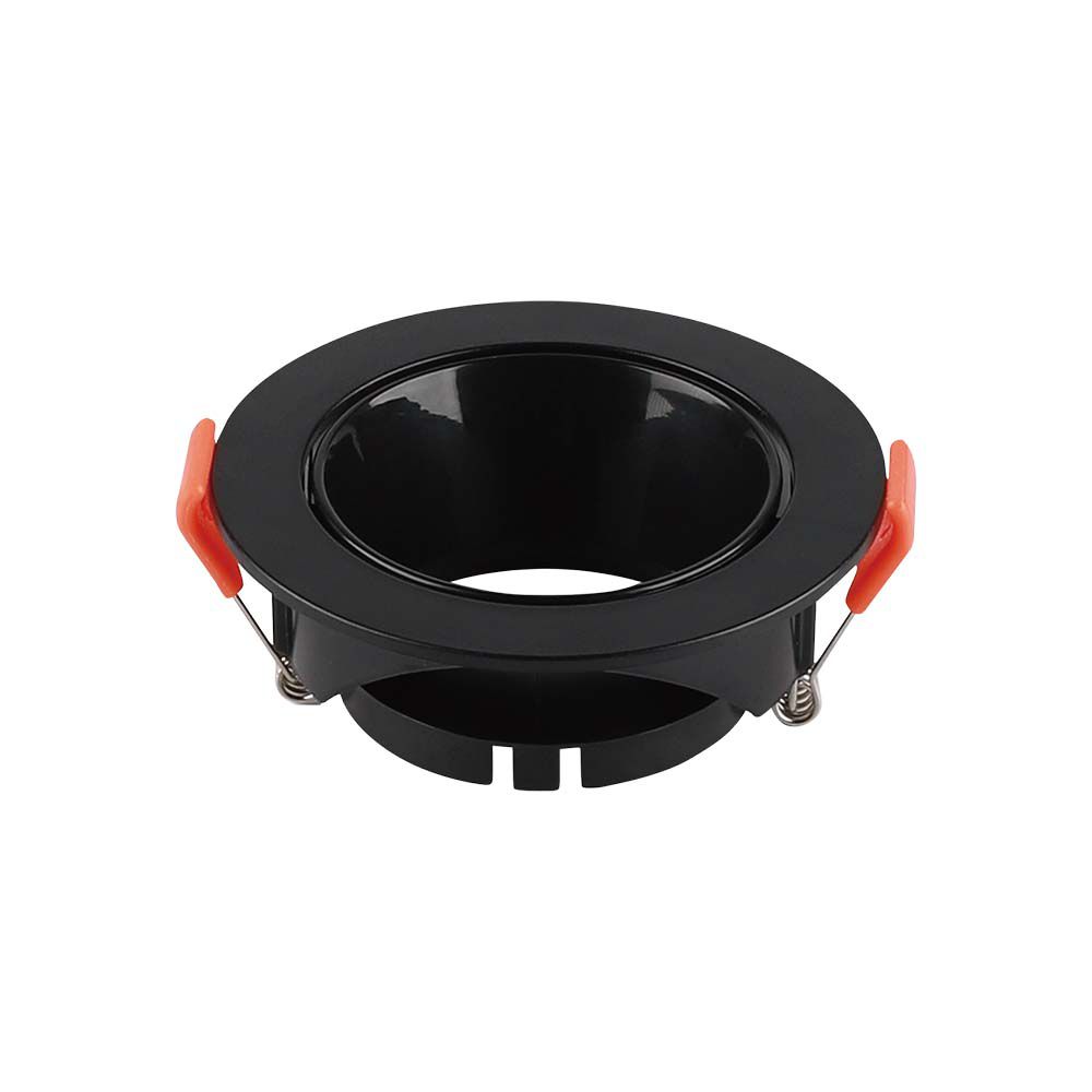 GU10 Fitting Round Black Frame + Black Reflector