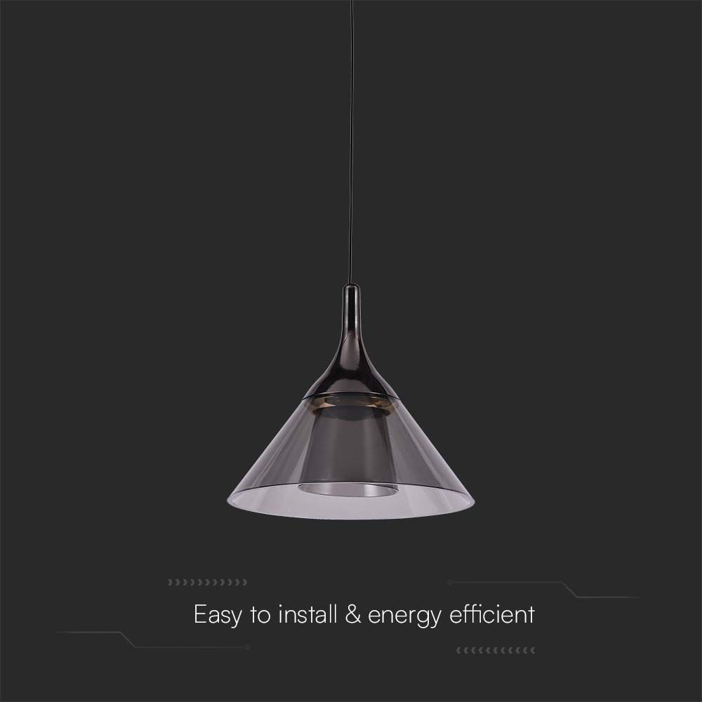 9W LED Designer Hanging Lamp (19.5*17.5*100CM) Black 4000K