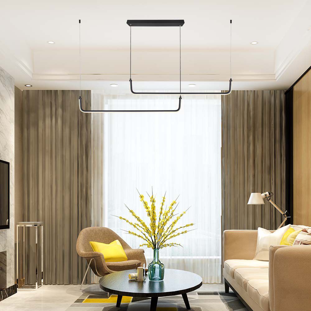 Lampadario LED a Sospensione dal Design Moderno Colore Nero