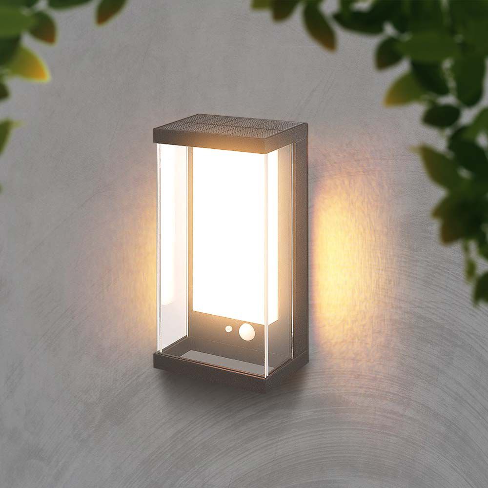 1W Garden Wall Light 3000K Dark Grey IP65