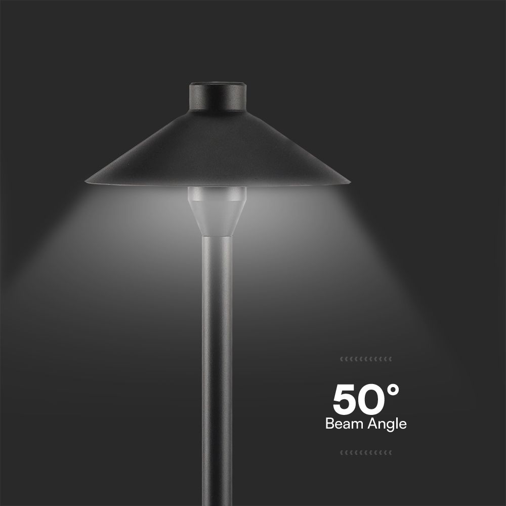 Piantana LED da Giardino 7W Chip Samsung con Picchetto Installazione 2in1 Colore Nero 3000K IP65 img 2