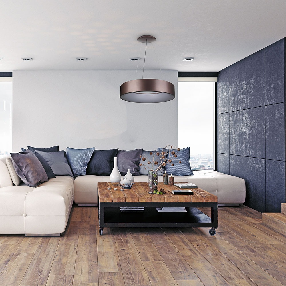 20W LED Surface Smooth Pendant Light Dimmable Coffee 3000K