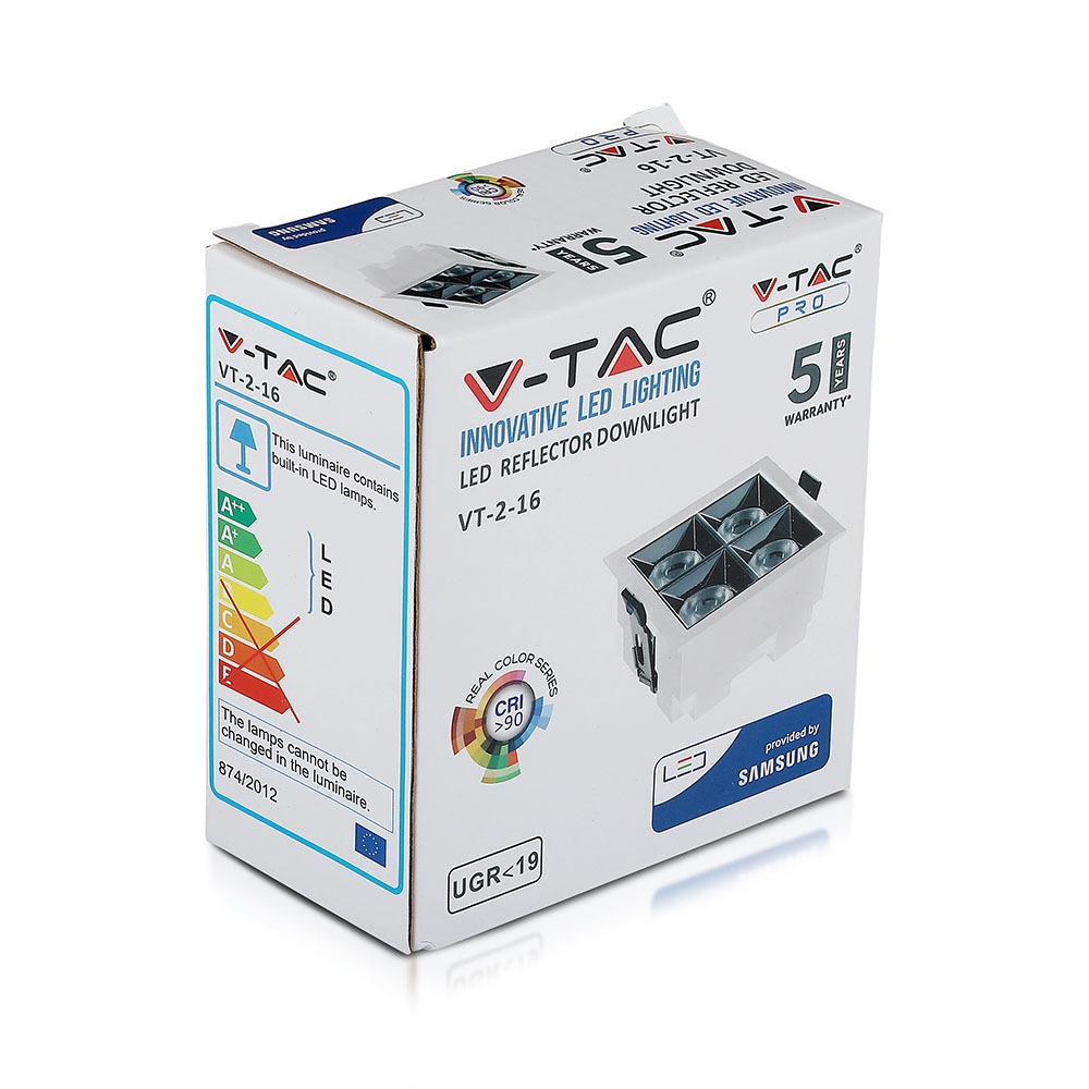 LED Faretto da incasso SAMSUNG Chip 16W SMD Reflector 38gradi 5700K