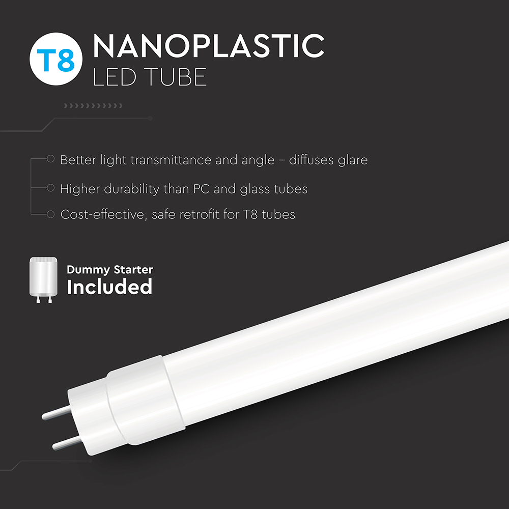 LED Tube CREE CHIP - 150cm 20W G13 Nano Plastic 4000K