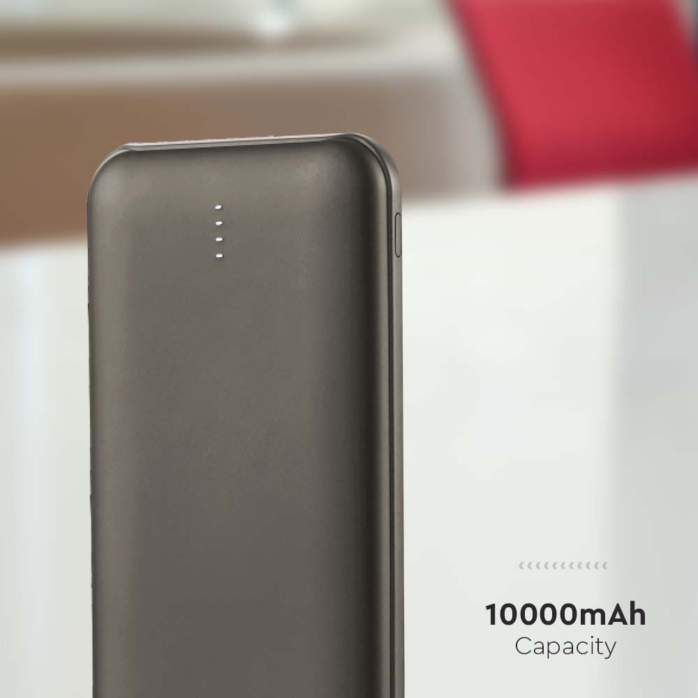 Power Bank 10.000 mAh Dual USB e Tipo C Colore Grigio img 1