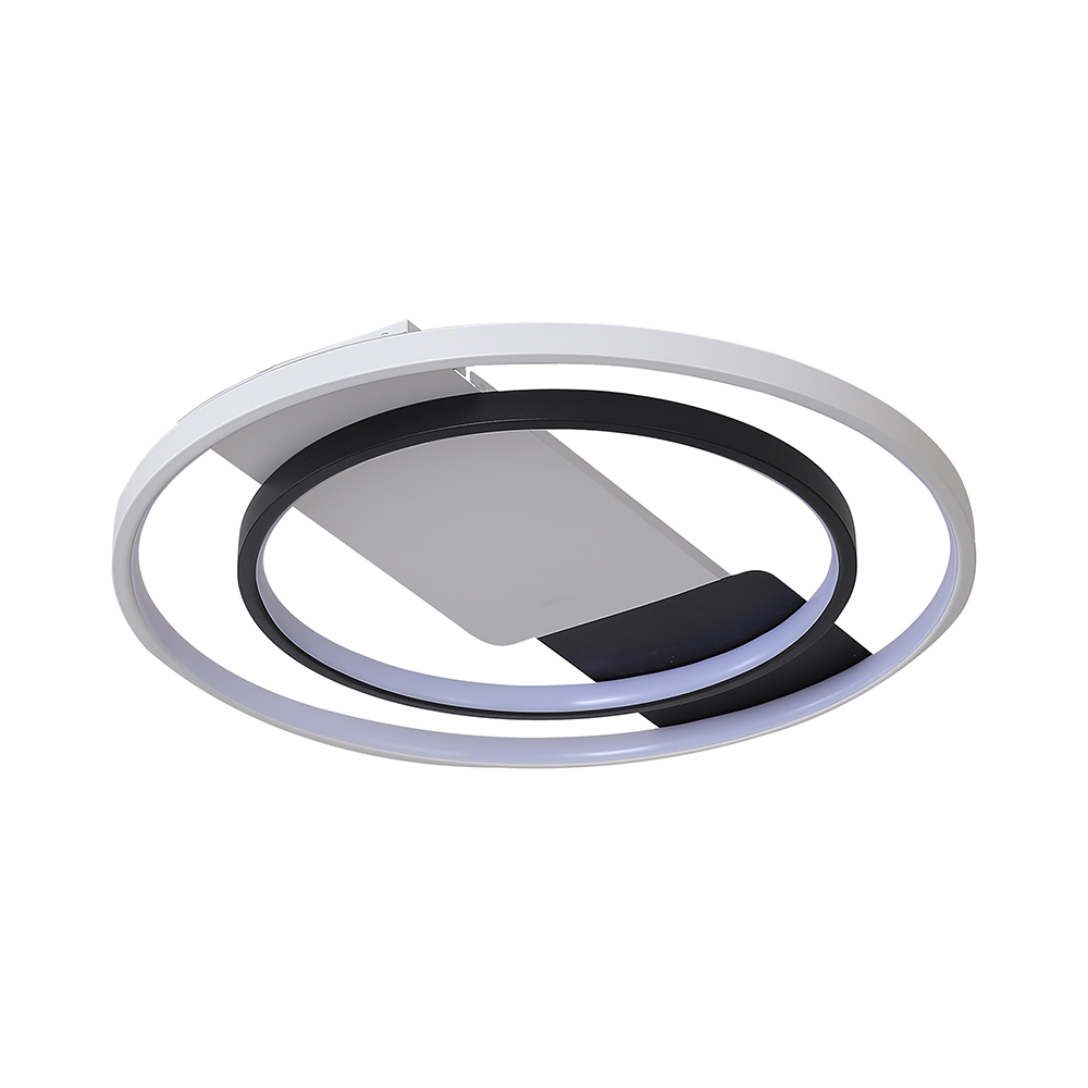 36W LED Decorative Ceiling Lamp (f505*50mm) CCT3IN1 White+Black With IR Remote Control