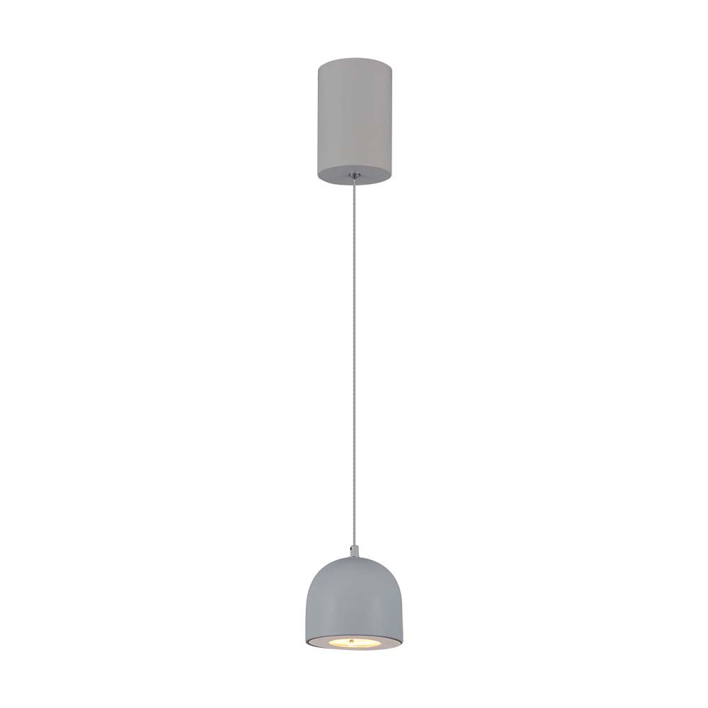 Lampadario LED a Cilindro in Metallo 8.5W 10x162cm Grigio Chiaro 3000K