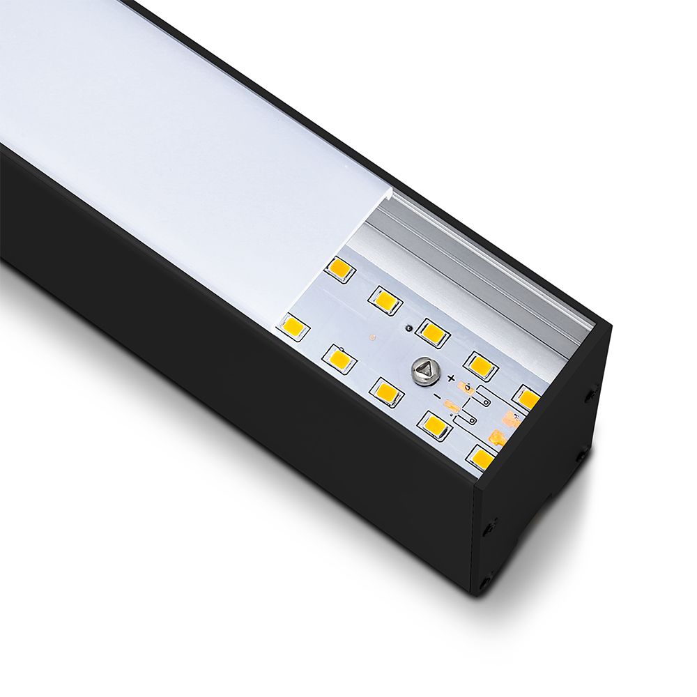 LED Linear Light SAMSUNG CHIP - 40W Hanging Suspension Black Body 4000K 1200x35x67mm img 1