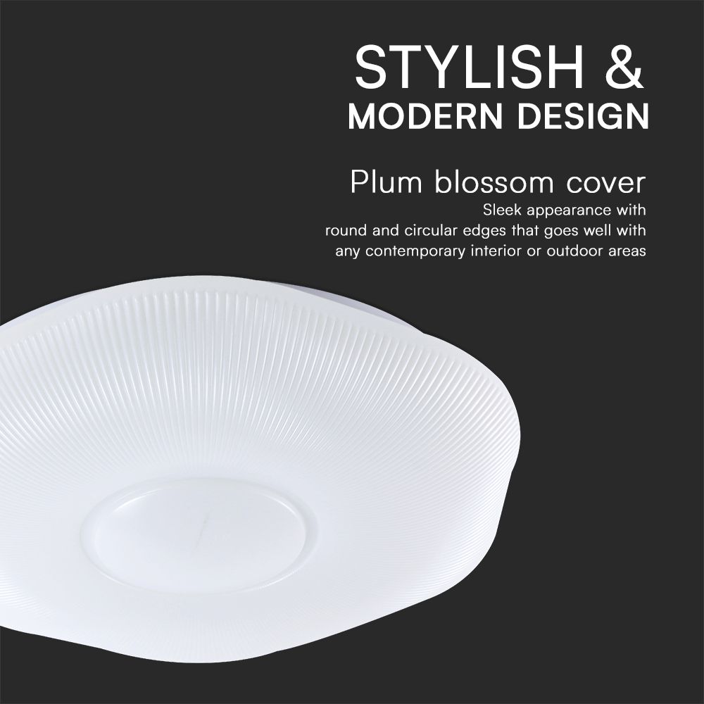 20W - 40W - 20W Designer Domelight Remote Control Dimmable Plum Blossom Cover