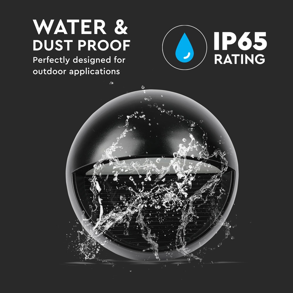 3W Faretto incasso LED Luce scale Corpo Nero Rotondo Bianco Naturale img 1