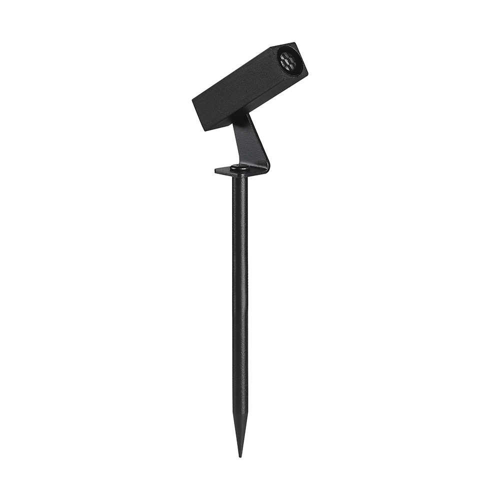 2W LED Spike Aluminum3000K Black Body IP65 Square