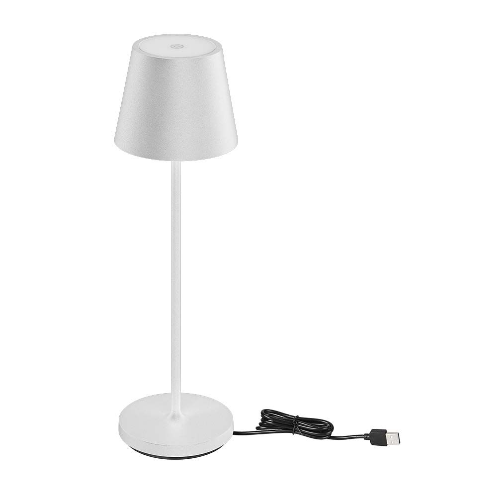 2W  Table Lamp (4400mA Battery) IP54 White Body 3000K