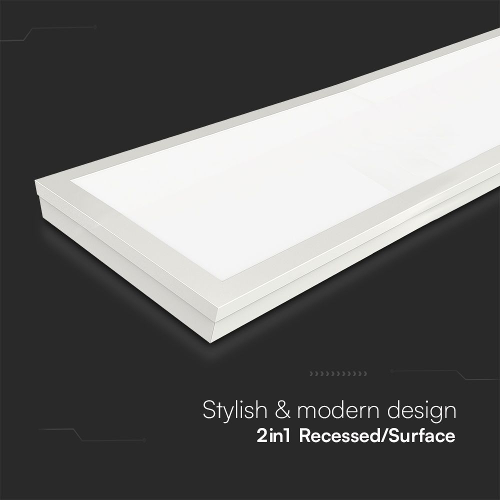 40W LED Panel SAMSUNG CHIP 1200x300 mm 2in1 6500K 6PCS/SET img 2