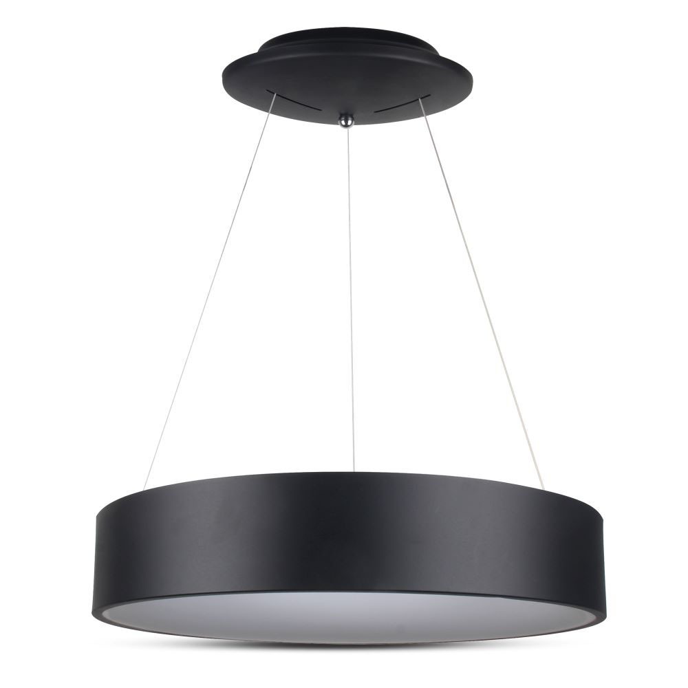 30W LED Surface Smooth Pendant Light Dimmable Black 3000K