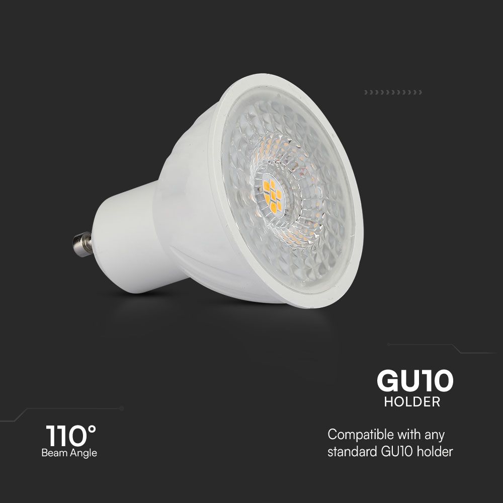 LED Spotlight SAMSUNG CHIP - GU10 6.5W Ripple Plastic 38°D 6400K img 1