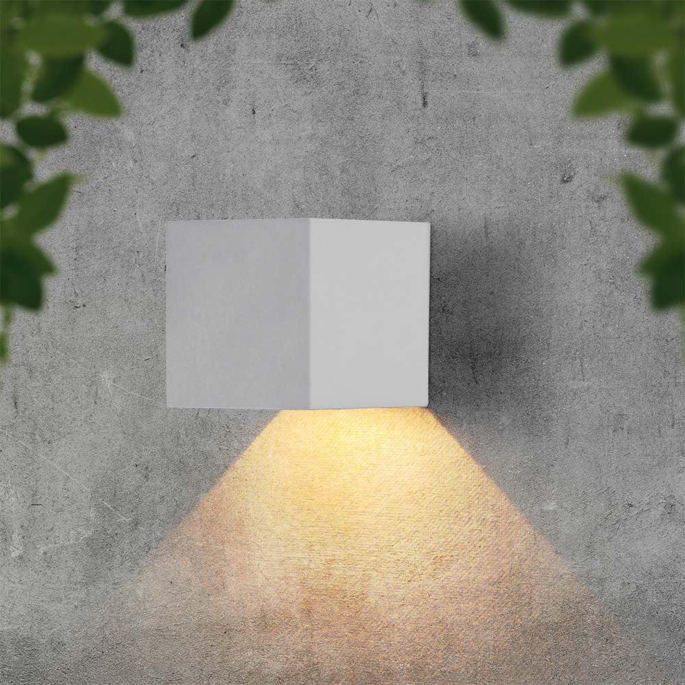9W COB LED Solar Wall Light Battery 1x2600mAh 16HRS 4000K White Body IP65
