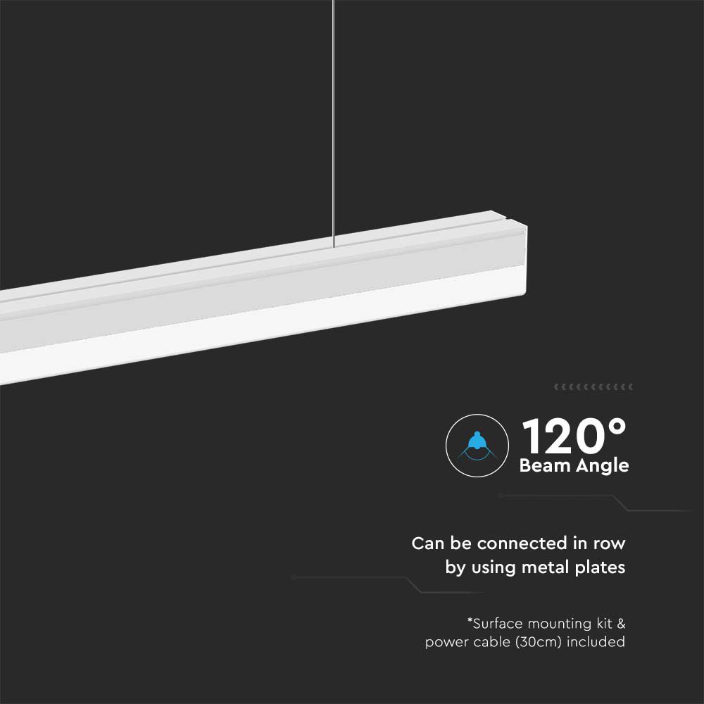 Plafoniera LED Lineare 40W 120cm Colore Bianco 4000K img 2