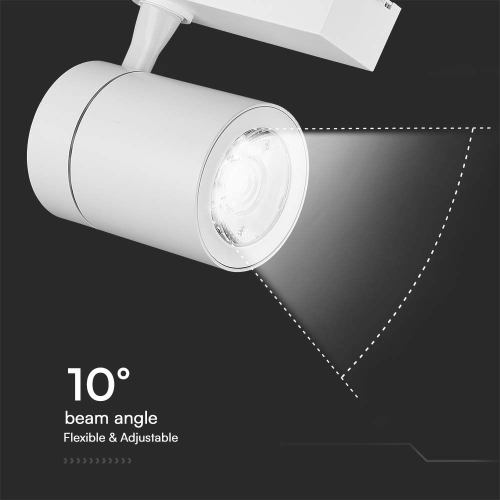 35W LED Track Light White Body 3000K img 1