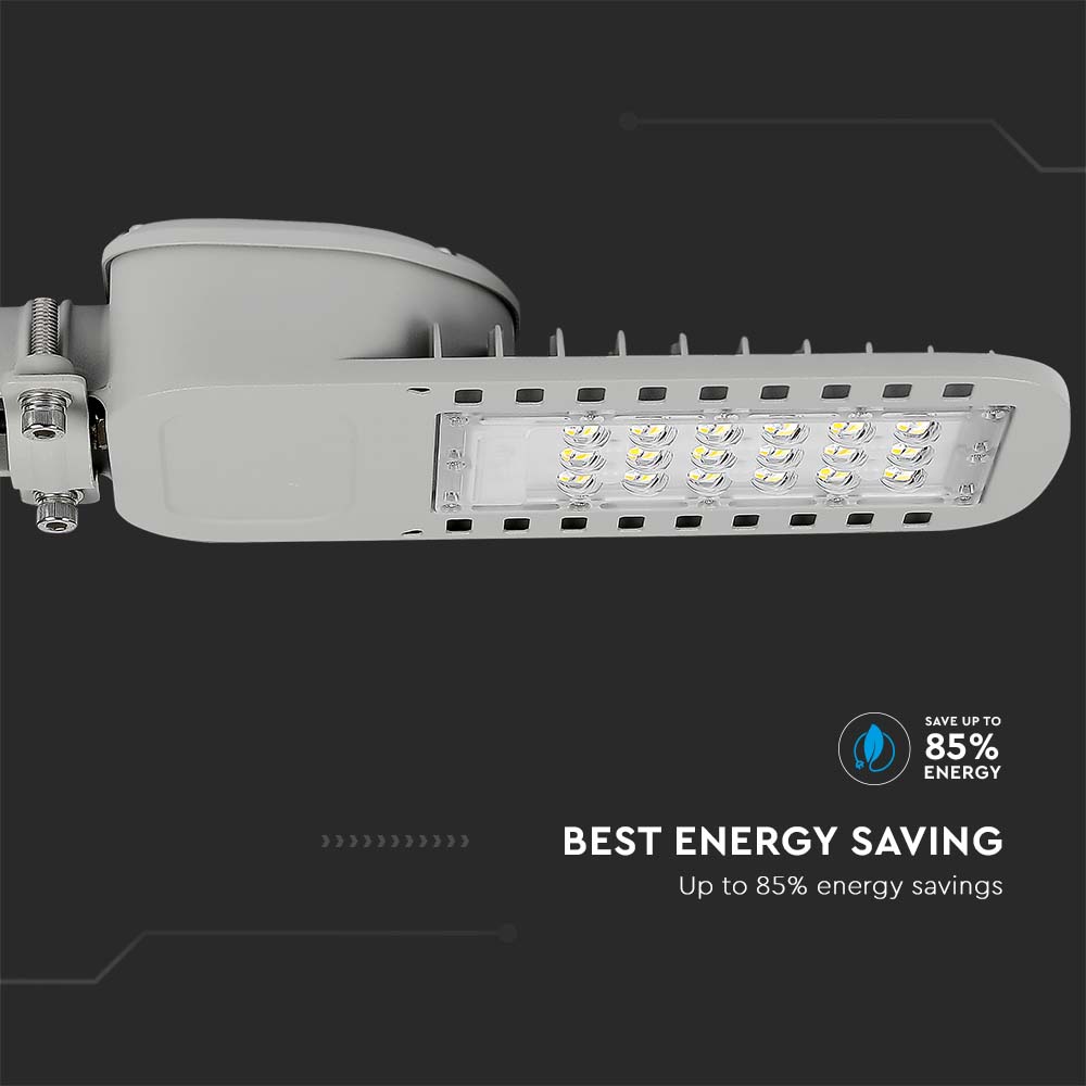 LED Street Light SAMSUNG CHIP 5 Years Warranty - 30W SLIM 4000K 135LM/W img 2
