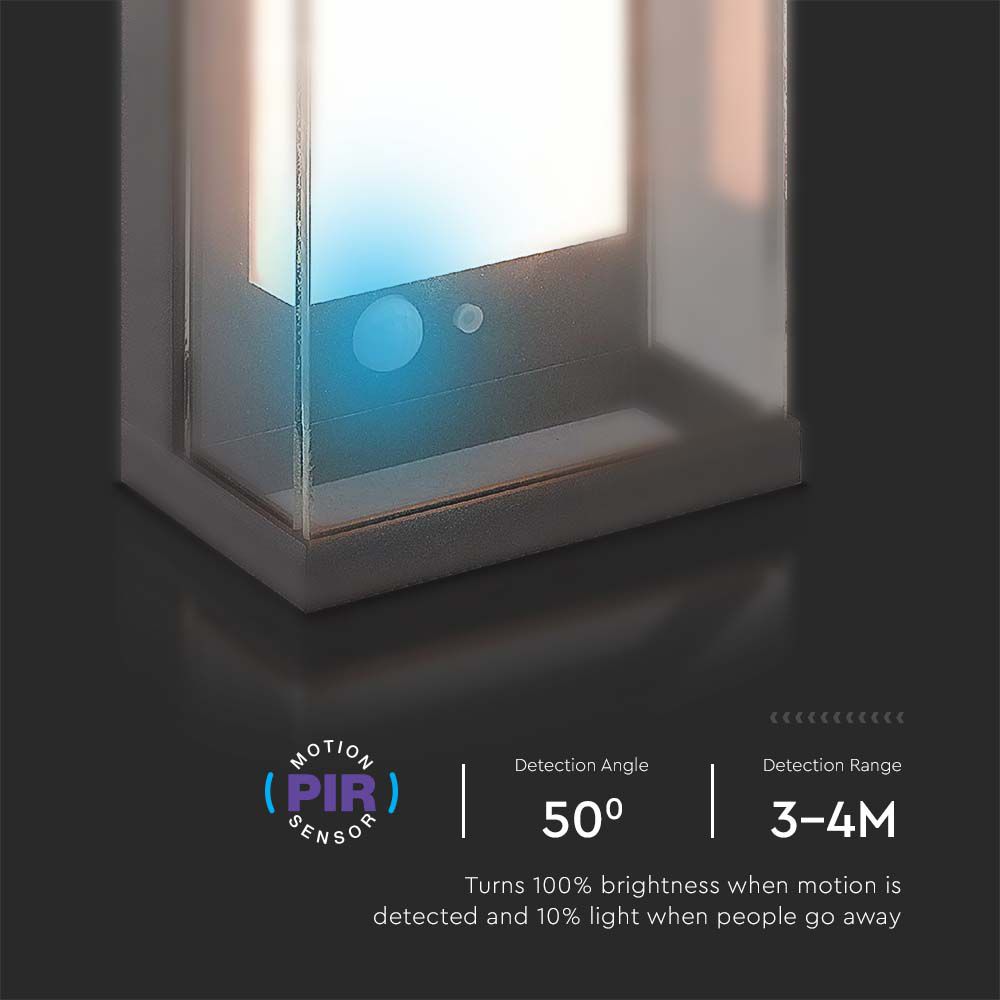 1W Garden Wall Light 3000K Dark Grey IP65 img 3