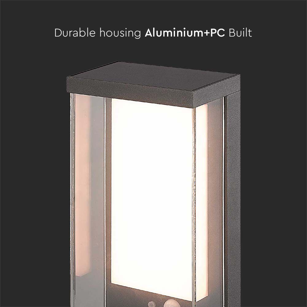 1W Garden Wall Light 3000K Dark Grey IP65 img 2