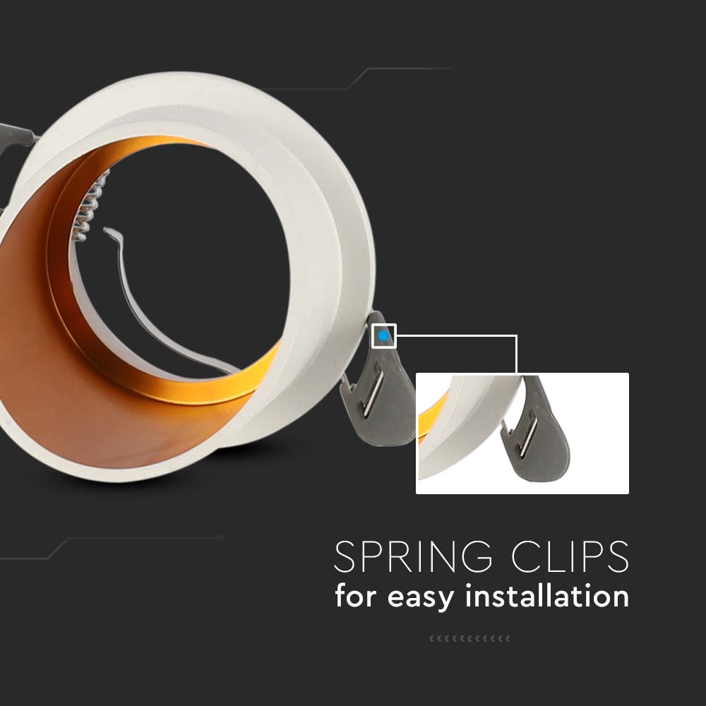 GU10 Fitting Round White img 1