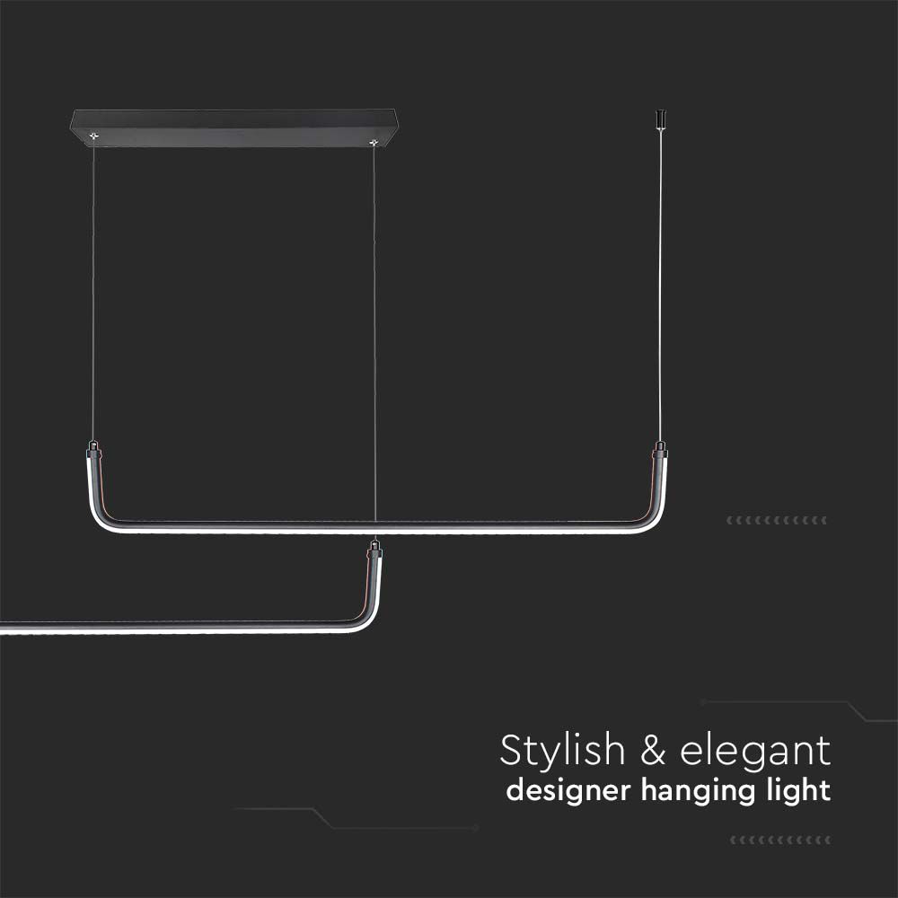 Lampadario LED a Sospensione dal Design Moderno Colore Nero img 1